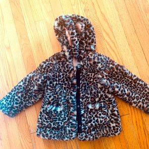 Leopard coat Cat & Jack plush size 5T